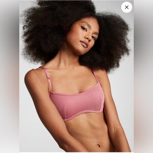 Vs pink mesh push up bralette